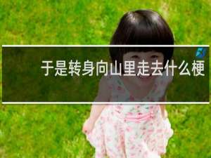 于是转身向山里走去什么梗？于是转身向山里走去是什么意思什么梗