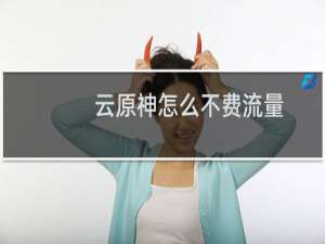 云原神怎么不费流量