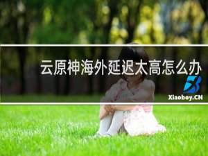 云原神海外延迟太高怎么办