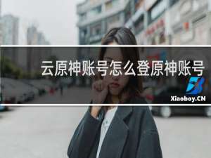 云原神账号怎么登原神账号
