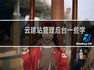 云建站管理后台一些字段设置问题