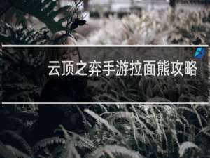 云顶之弈手游拉面熊攻略