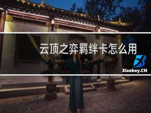 云顶之弈羁绊卡怎么用