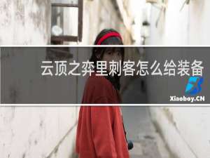 云顶之弈里刺客怎么给装备