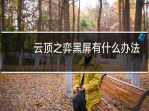 云顶之弈黑屏有什么办法