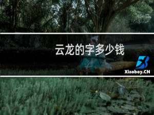 云龙的字多少钱