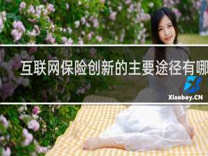 互联网保险创新的主要途径有哪些