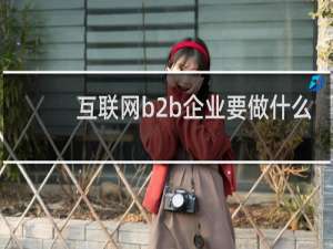 互联网b2b企业要做什么