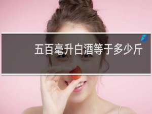 五百毫升白酒等于多少斤
