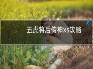 五虎将后传神xs攻略