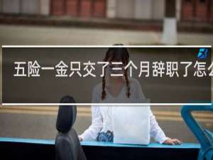 五险一金只交了三个月辞职了怎么办