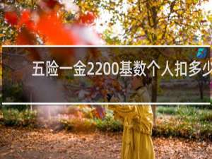 五险一金2200基数个人扣多少