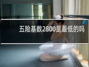 五险基数2800是最低的吗