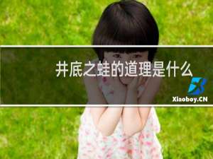 井底之蛙的道理是什么（井底之蛙告诉的道理（井底之蛙这个故事的道理））