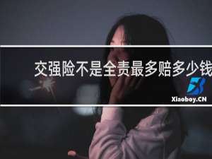 交强险不是全责最多赔多少钱