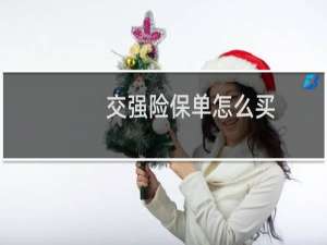 交强险保单怎么买