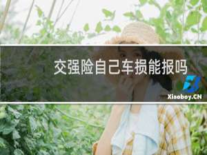 交强险自己车损能报吗