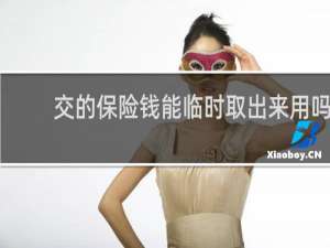 交的保险钱能临时取出来用吗