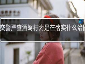 交警严查酒驾行为是在落实什么治国方略