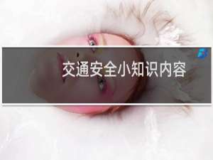 交通安全小知识内容