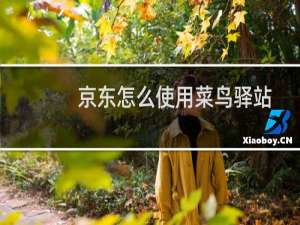 京东怎么使用菜鸟驿站