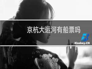 京杭大运河有船票吗