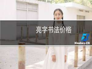 亮字书法价格