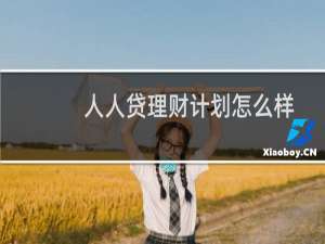 人人贷理财计划怎么样