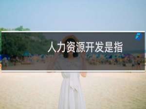 人力资源开发是指