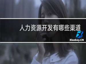 人力资源开发有哪些渠道及方法
