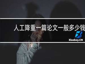 人工降重一篇论文一般多少钱