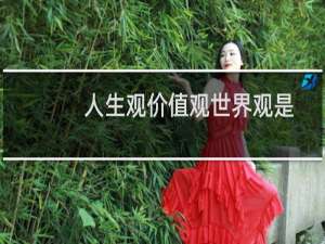 人生观价值观世界观是什么的核心（人生观,价值观,世界观是什么意思）