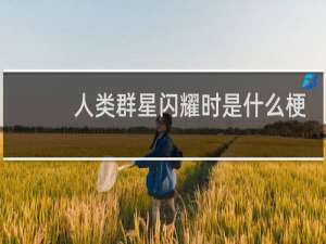 人类群星闪耀时是什么梗