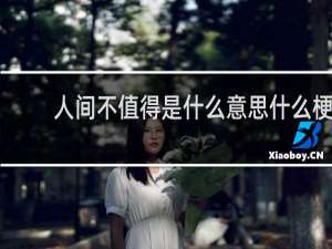 人间不值得是什么意思什么梗