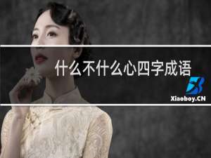 什么不什么心四字成语