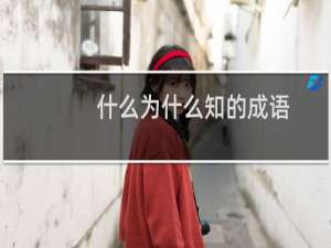 什么为什么知的成语