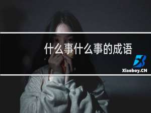 什么事什么事的成语