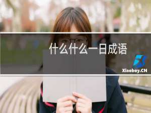 什么什么一日成语