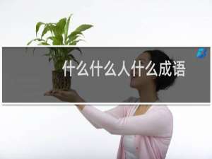 什么什么人什么成语