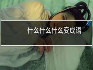 什么什么什么变成语