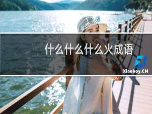 什么什么什么火成语
