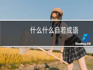 什么什么自若成语