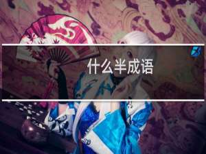 什么半成语