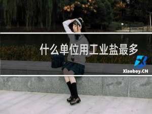 什么单位用工业盐最多