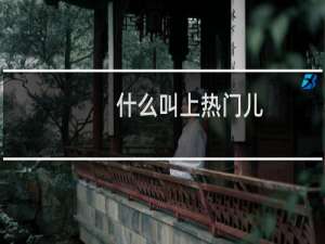 什么叫上热门儿