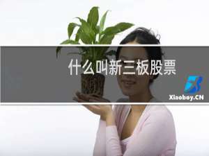 什么叫新三板股票（什么叫新三板股票）
