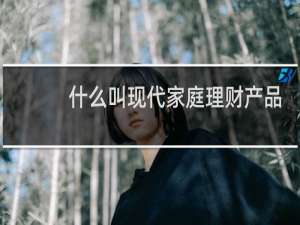 什么叫现代家庭理财产品