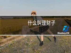 什么叫理财子