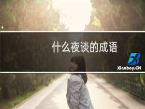 什么夜谈的成语