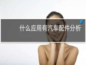 什么应用有汽车配件分析